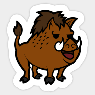 Boar Cartoon Animal Cartoon Island Sticker